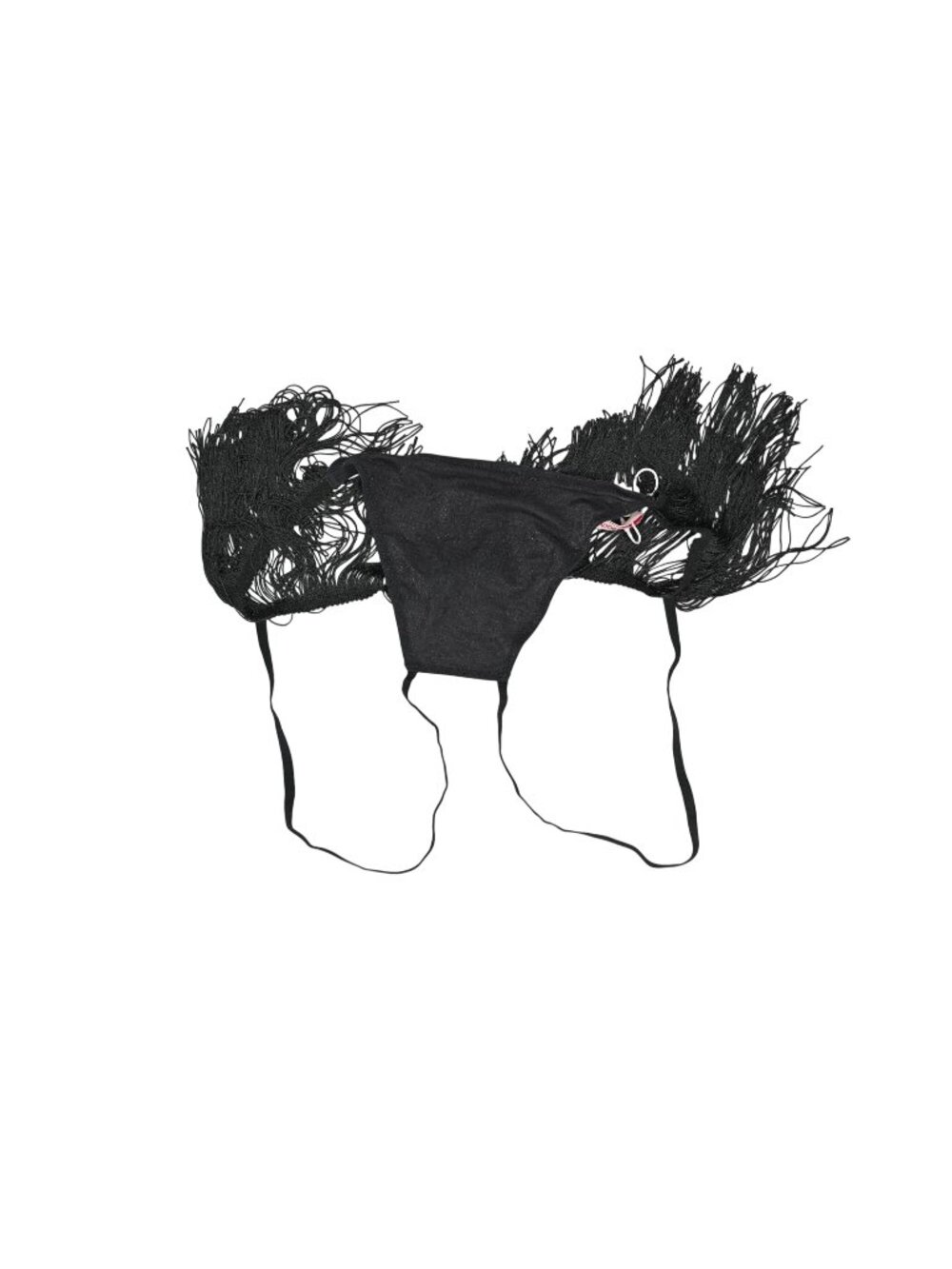 Adore Me Cece Crotchless Panty in Black